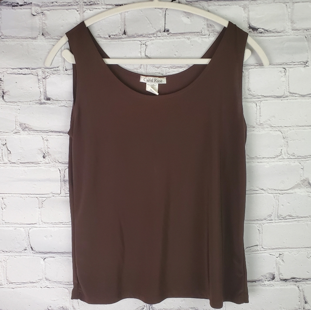 CAROL ROSE Chocolate Brown Tank Top